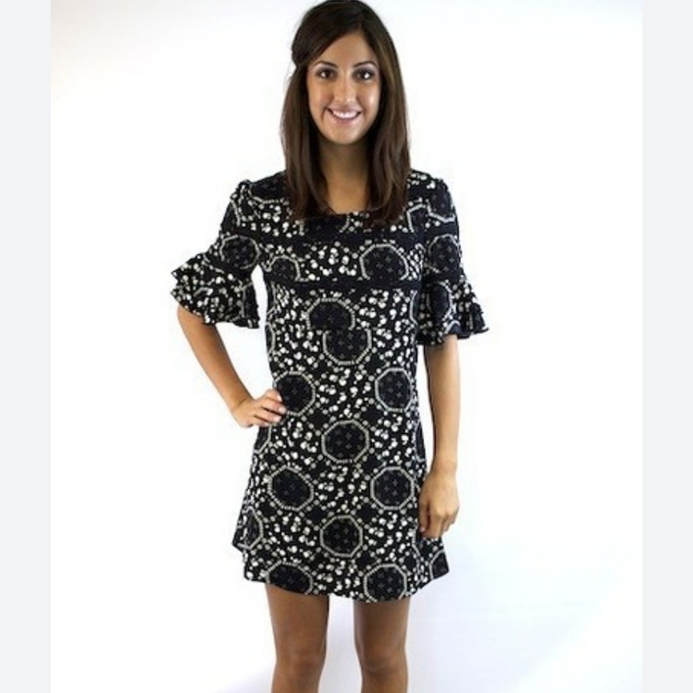 Free People Geo Garden Dress Women's sz 2 - Picture 4 of 15